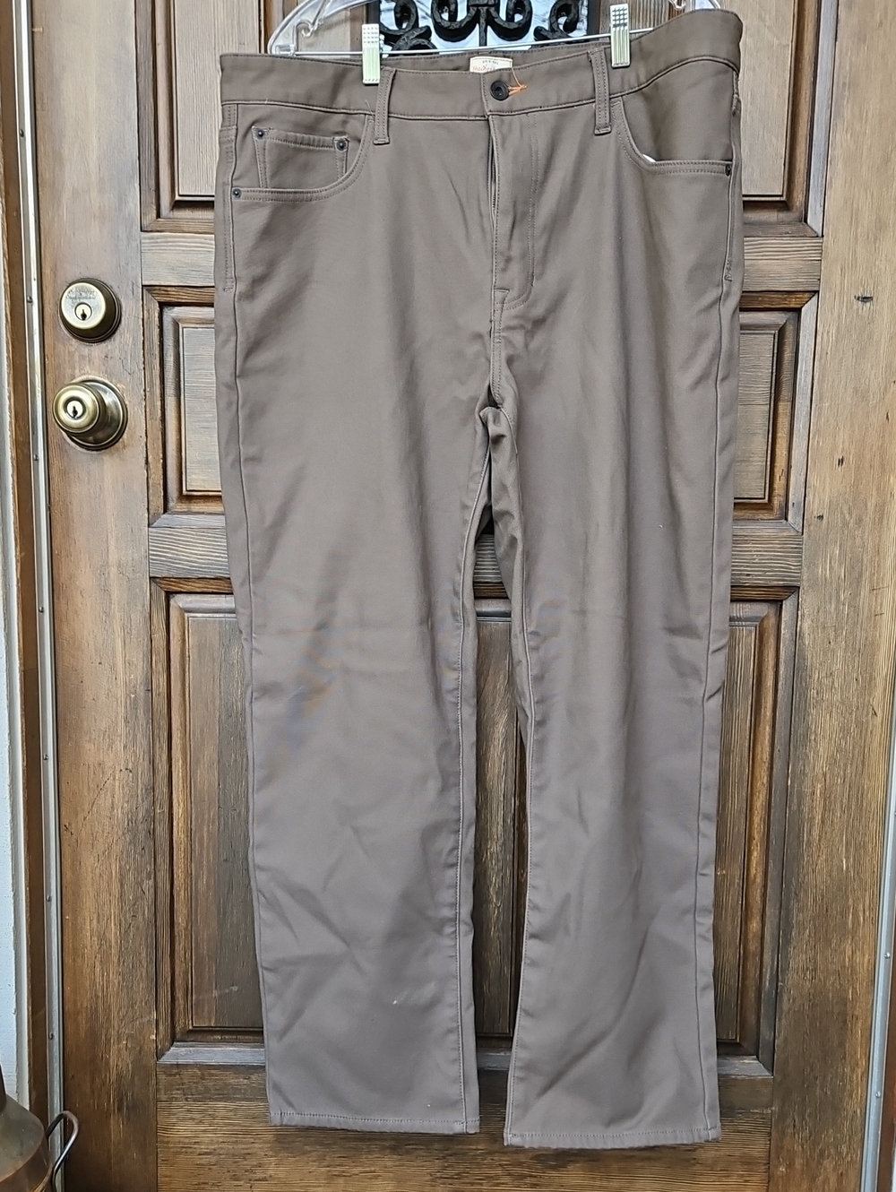 Weatherproof Brown Casual Pants with Black Waist Patch